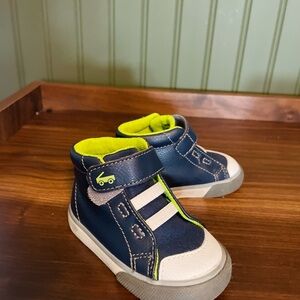 See Kai Run Toddler - Navy and Lime High-Top Sneakers